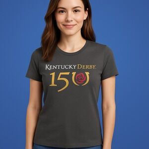 Kentucky Derby 150 T-Shirt Gray Medium Official Event Tee Collectible 2024